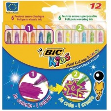 Фломастери BIC 12кол. Mini Colour/Create карт.уп. 