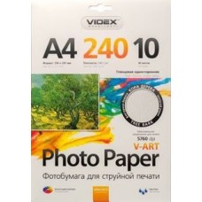 Фотопапір глянцевий А4, 240г/м, 10арк. фактура кора дерева, Videx AHTA4-240/10