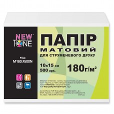 Фотопапір матовий 10х15см, 180г/м, 500арк. NEW TONE M180.F500N